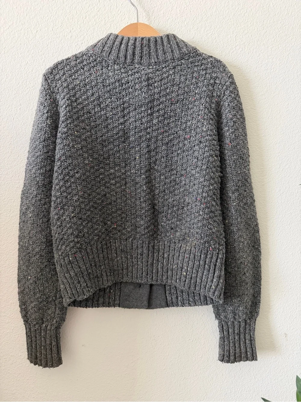 Gray Gap Girls Button-Front Knit Sweater Cardigan